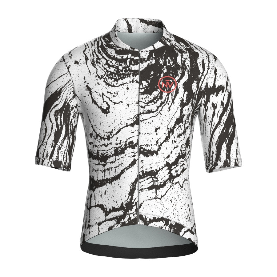 Maglia da ciclismo a maniche corte Strata – Vestibilità aerodinamica, nera, design elegante, estiva | Nomad Vélo