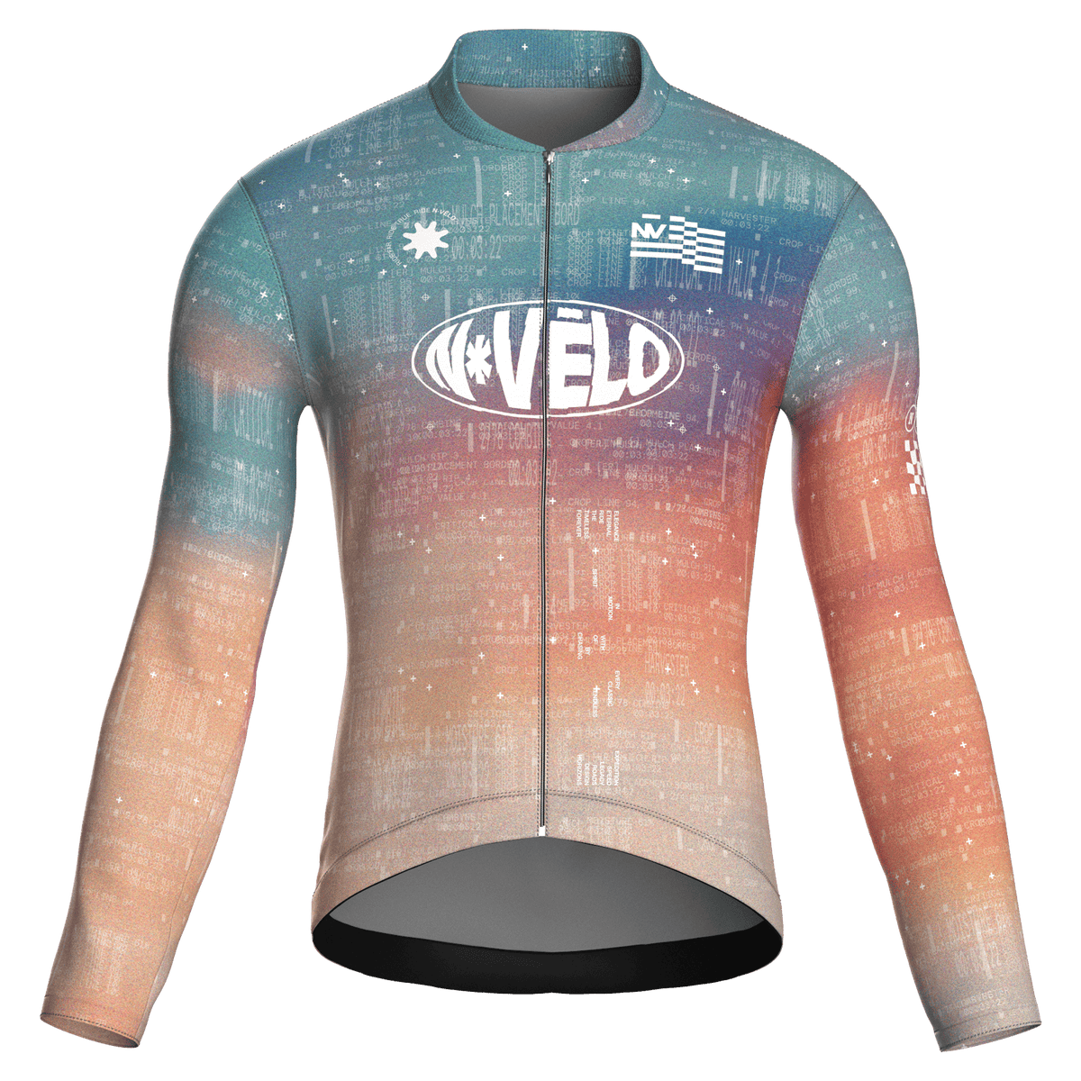 Maglia da ciclismo Lumen Opal a maniche lunghe, vestibilità da gara
