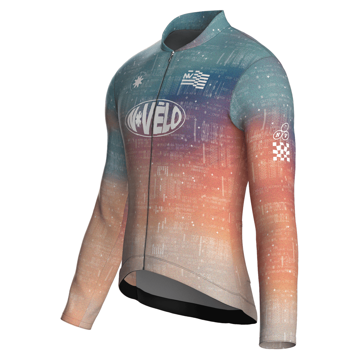 Maglia da ciclismo Lumen Opal a maniche lunghe, vestibilità da gara