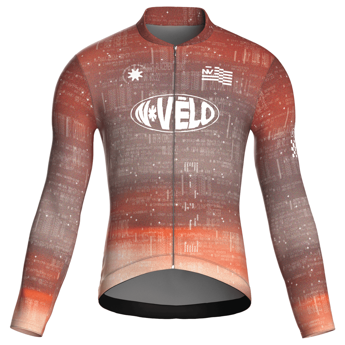 Maglia da ciclismo Lumen Sienna a maniche lunghe, vestibilità da gara