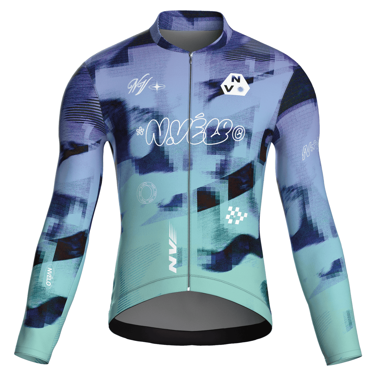 Maglia da ciclismo Parallax Prism a maniche lunghe, vestibilità da gara.