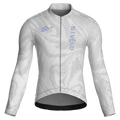 Maglia da ciclismo bianca Sync a maniche lunghe, vestibilità da gara