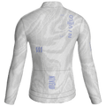 Maglia da ciclismo bianca Sync a maniche lunghe, vestibilità da gara