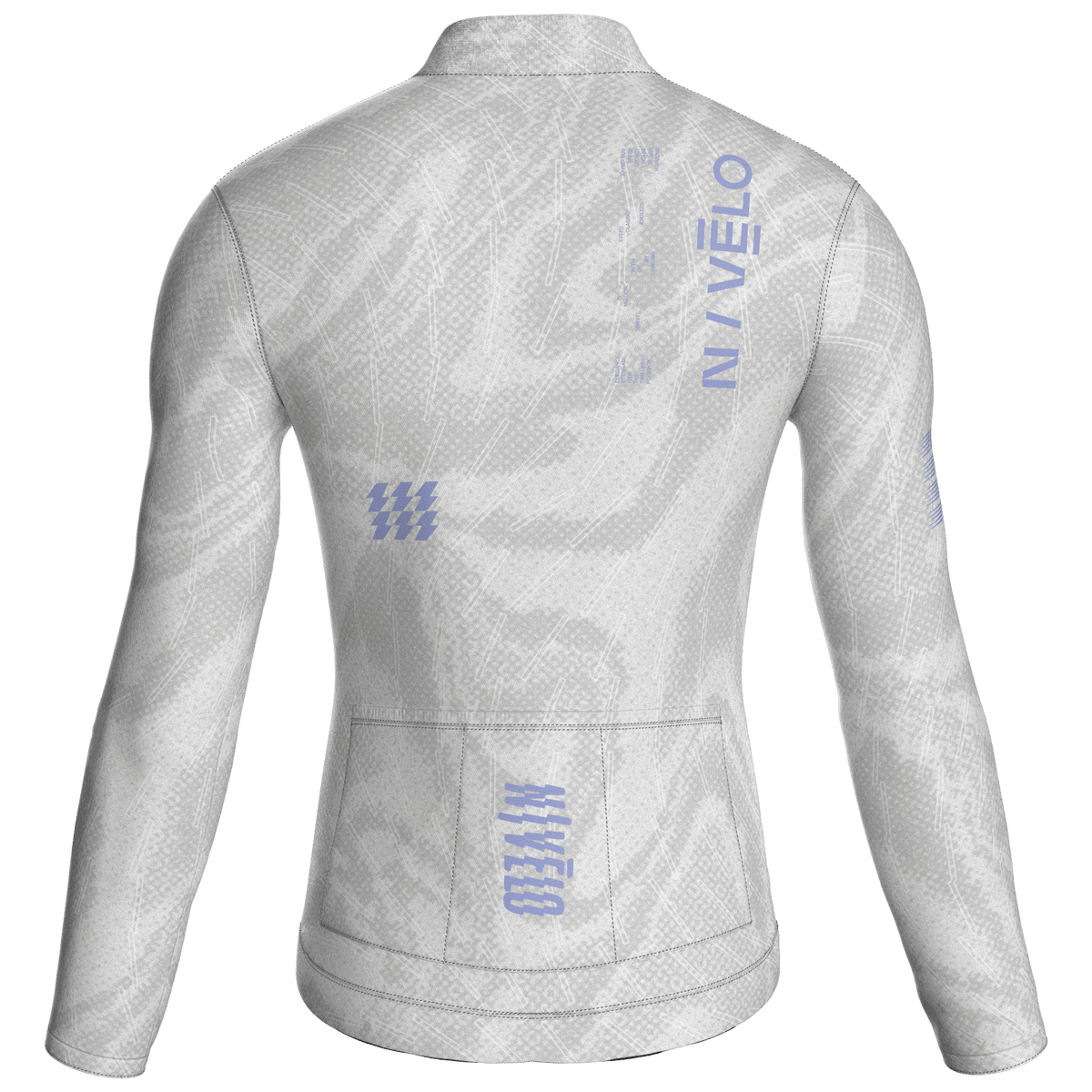 Maglia da ciclismo bianca Sync a maniche lunghe, vestibilità da gara