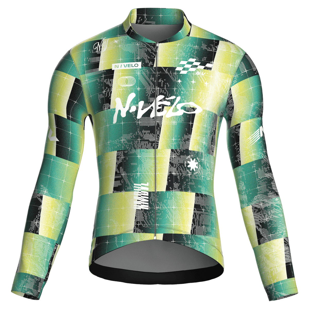 Maglia da ciclismo a maniche lunghe Shift Lime – Vestibilità da gara