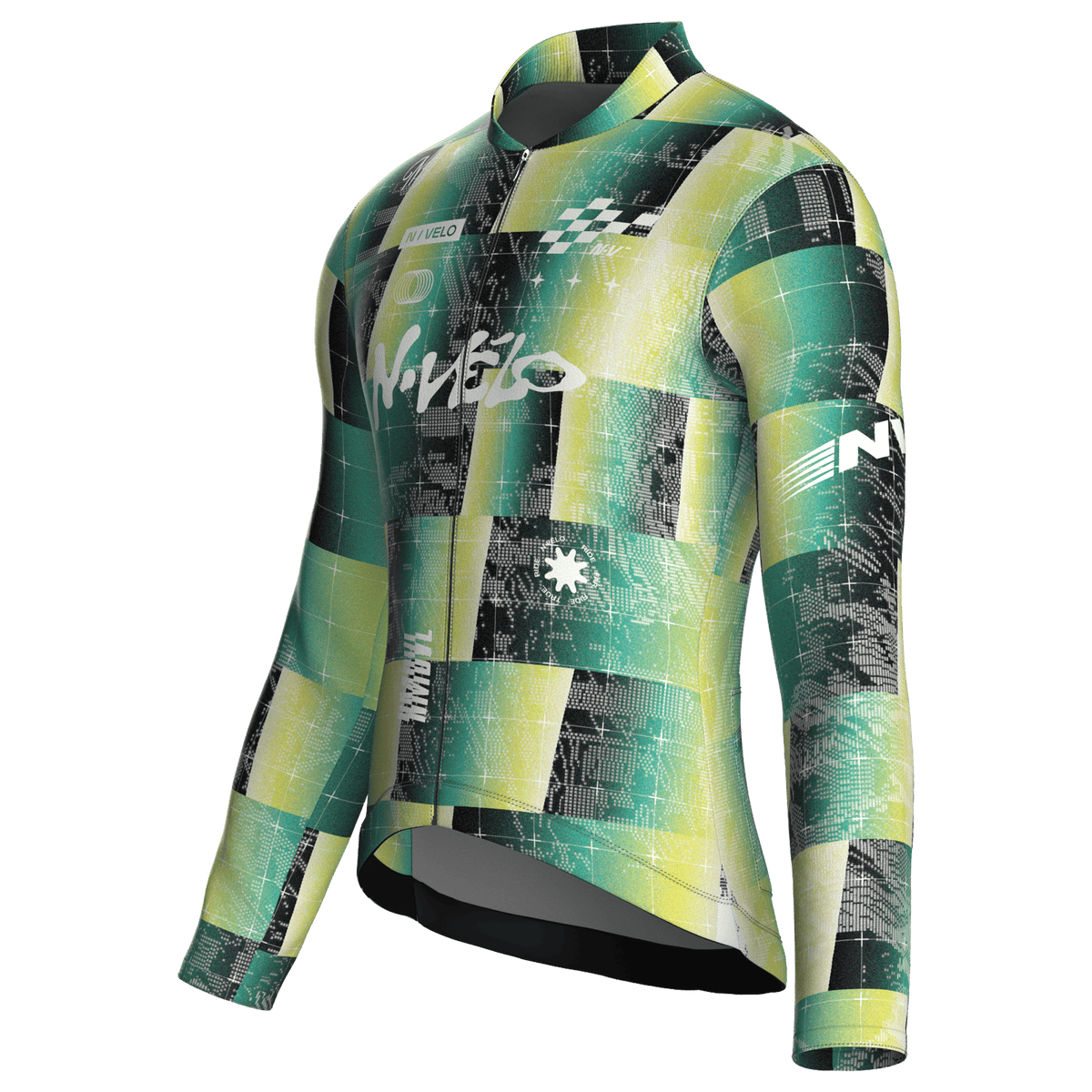 Maglia da ciclismo a maniche lunghe Shift Lime – Vestibilità da gara