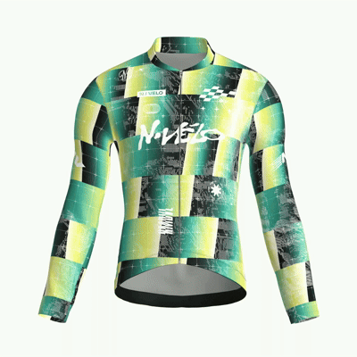 Maglia da ciclismo a maniche lunghe Shift Lime – Vestibilità da gara