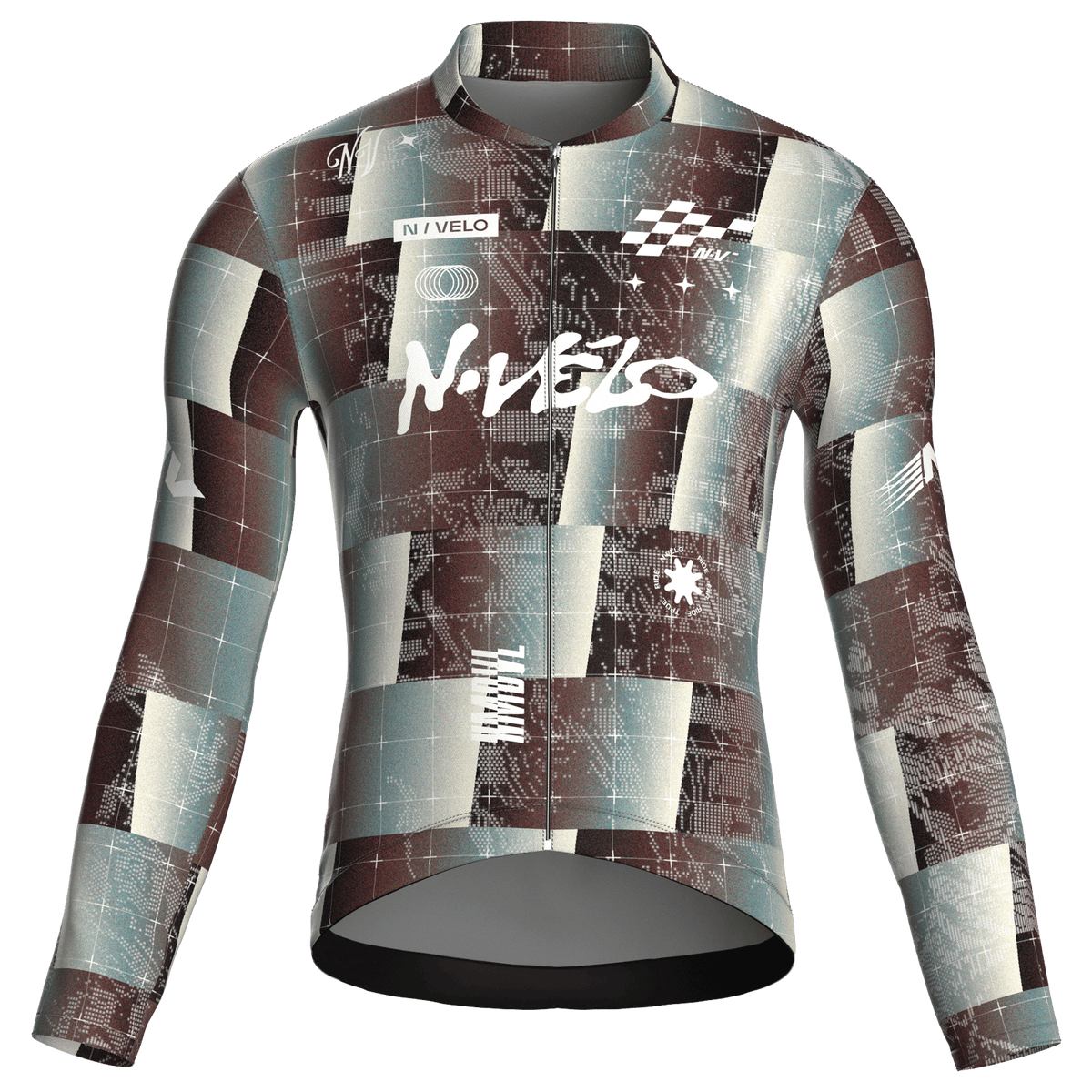 Maglia da ciclismo a maniche lunghe Shift Brown – vestibilità da gara