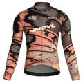 Maglia da ciclismo Animal Peach a maniche lunghe, vestibilità da gara, con stampa a ali di farfalla.