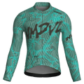 Maglia da ciclismo Warp Aqua a maniche lunghe, vestibilità da gara, stampa a onde