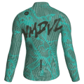 Maglia da ciclismo Warp Aqua a maniche lunghe, vestibilità da gara, stampa a onde