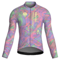 Maglia da ciclismo a maniche lunghe color viola australe – vestibilità da gara