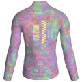 Maglia da ciclismo a maniche lunghe color viola australe – vestibilità da gara