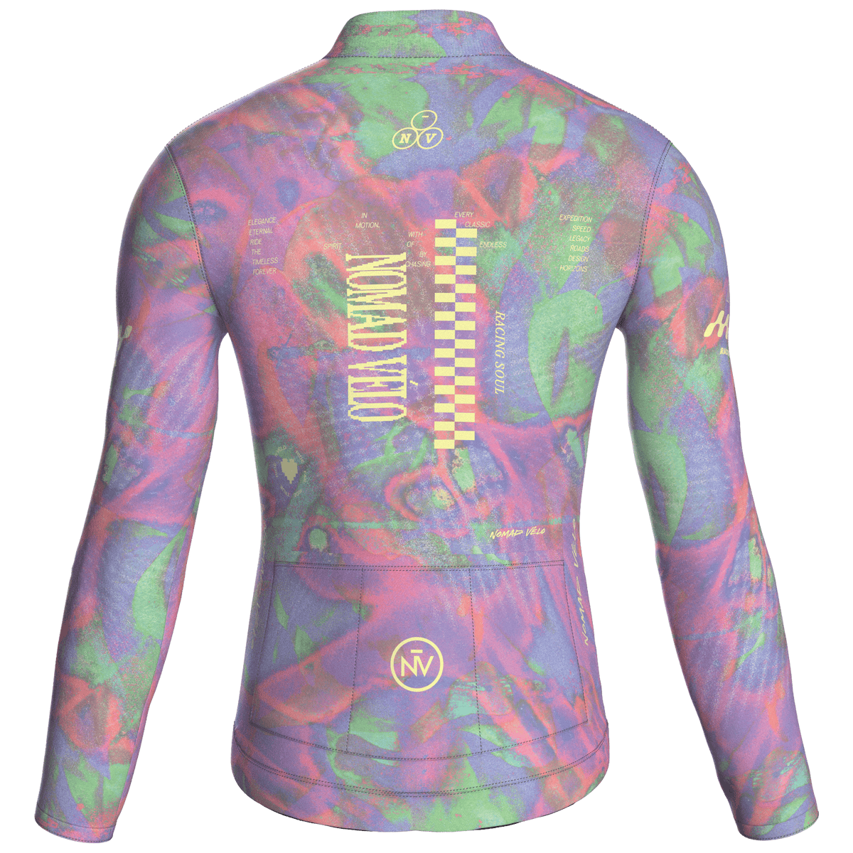Maglia da ciclismo a maniche lunghe color viola australe – vestibilità da gara