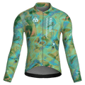 Maglia da ciclismo verde australiano a maniche lunghe, vestibilità da gara