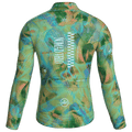 Maglia da ciclismo verde australiano a maniche lunghe, vestibilità da gara