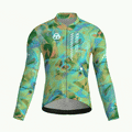 Maglia da ciclismo verde australiano a maniche lunghe, vestibilità da gara