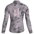 Maglia da ciclismo a maniche lunghe, vestibilità da gara, colore grigio australe