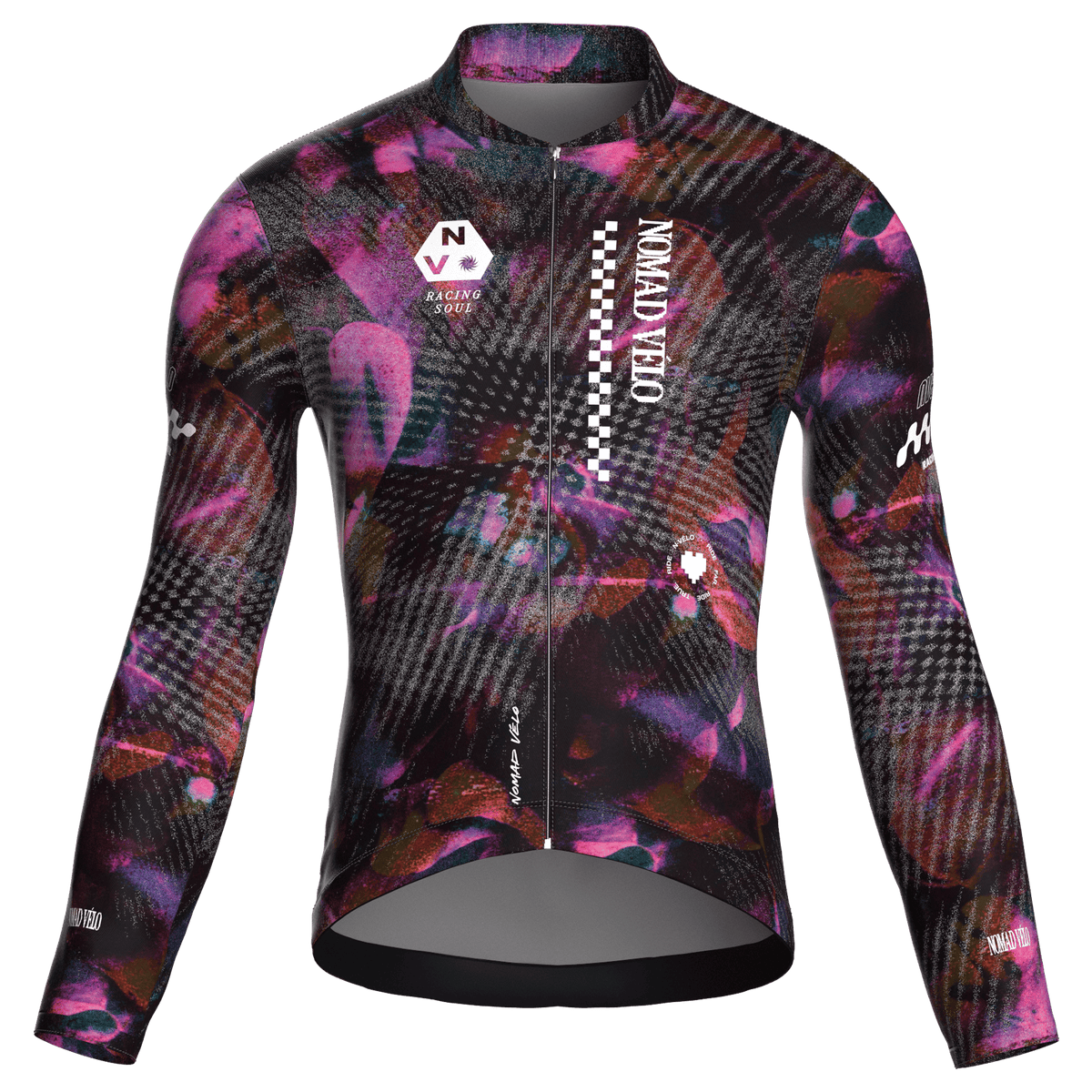 Maglia da ciclismo nera Austral – Maglia a maniche lunghe da gara