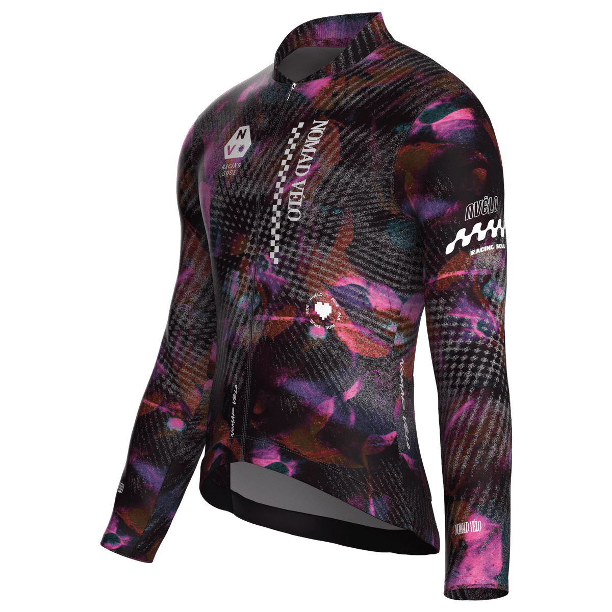 Maglia da ciclismo nera Austral – Maglia a maniche lunghe da gara