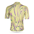 Maglia da ciclismo gialla Pro – Manica corta, vestibilità slim, fantasia Neon Ember | Nomad Vélo