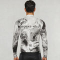 Maglia da ciclismo a maniche lunghe Obsidian – Aero Fit termica nera dal design elegante per l'inverno | Nomad Vélo