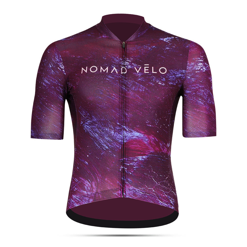 Maglia da ciclismo Purple Pacific – Manica corta, vestibilità aerodinamica per lunghe salite | Nomad Vélo