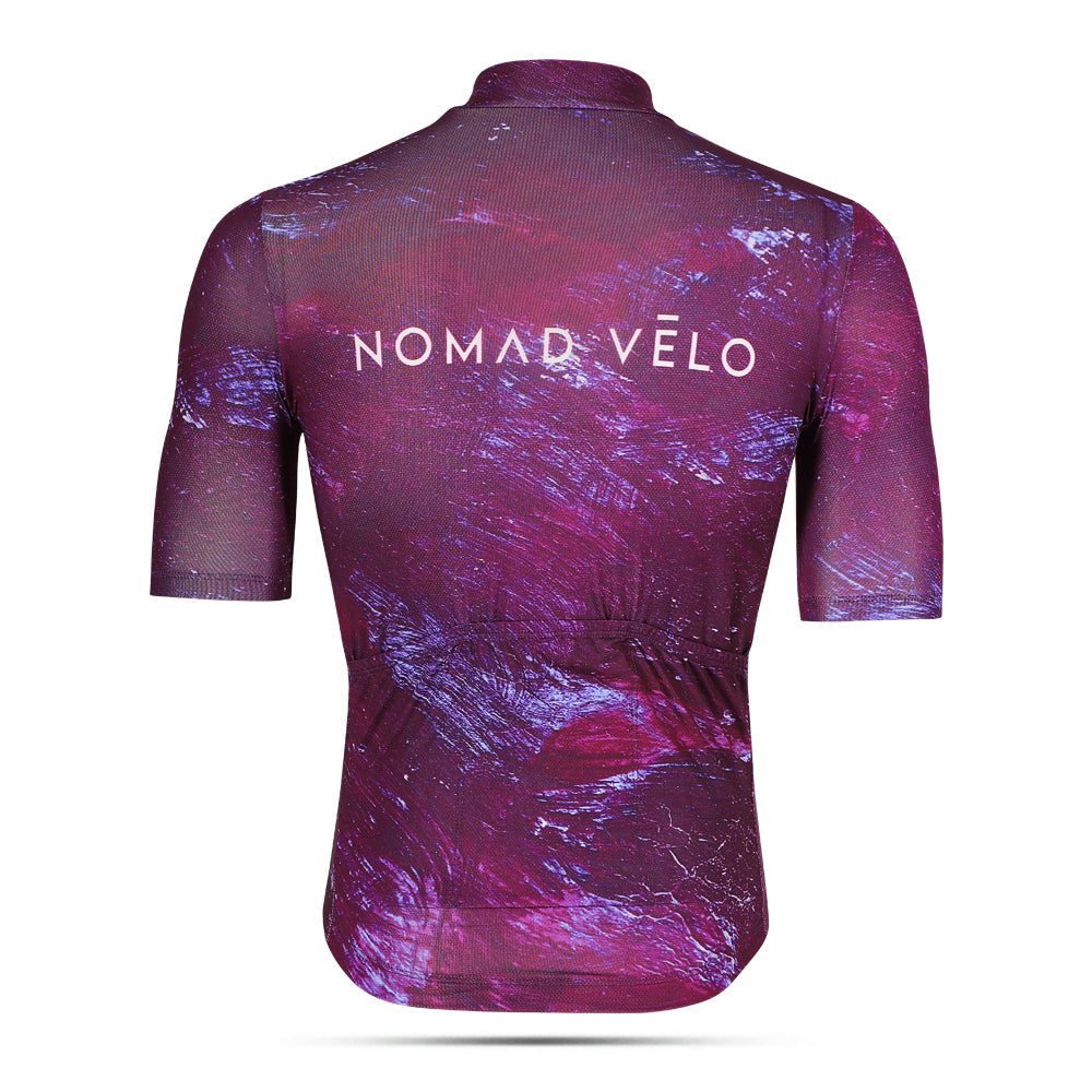 Maglia da ciclismo Purple Pacific – Manica corta, vestibilità aerodinamica per lunghe salite | Nomad Vélo