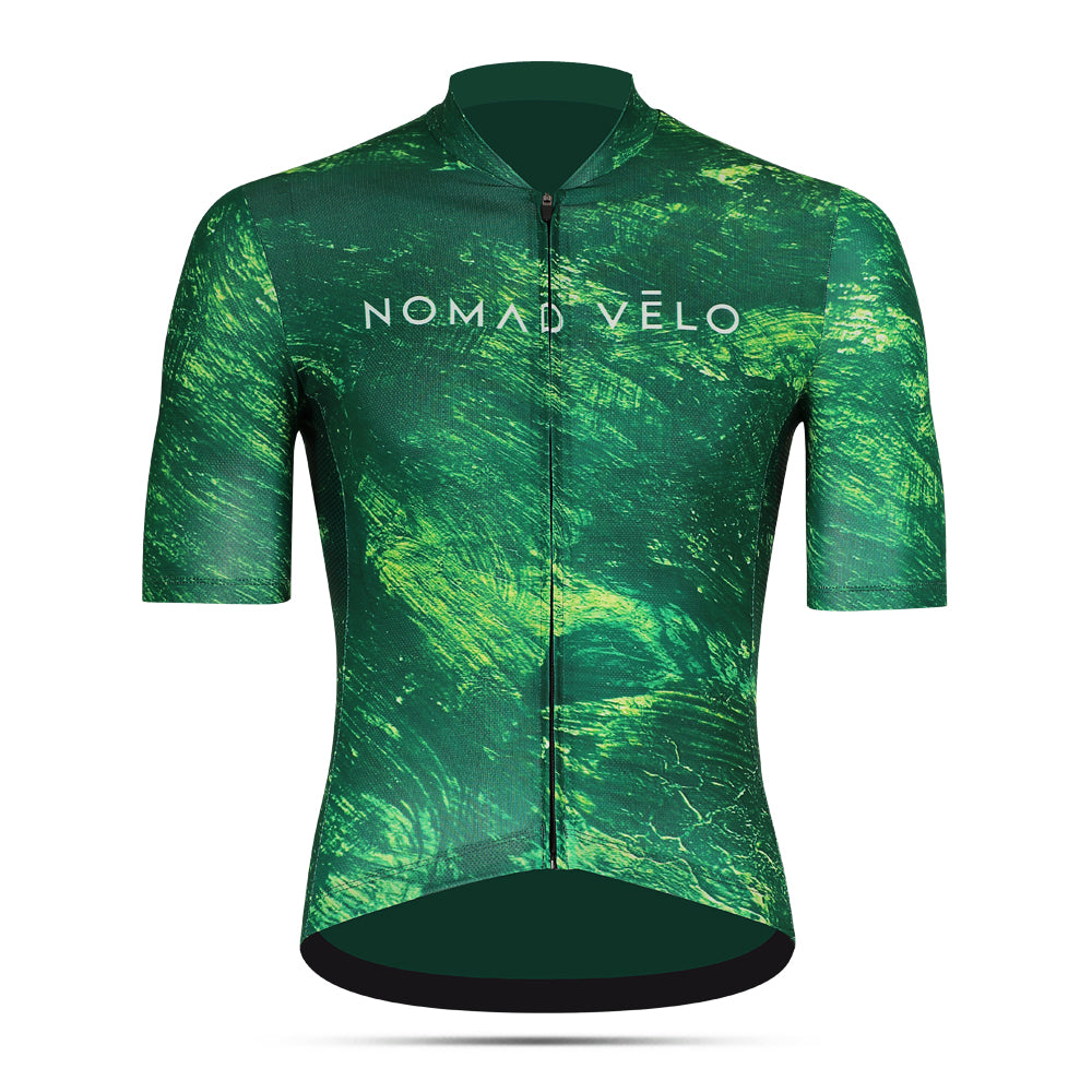 Maglia da ciclismo verde Pacific – Manica corta, vestibilità aderente, modello aerodinamico | Nomad Vélo