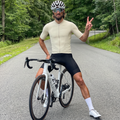 Maglia da ciclismo Pure Cream a maniche corte, vestibilità da gara.