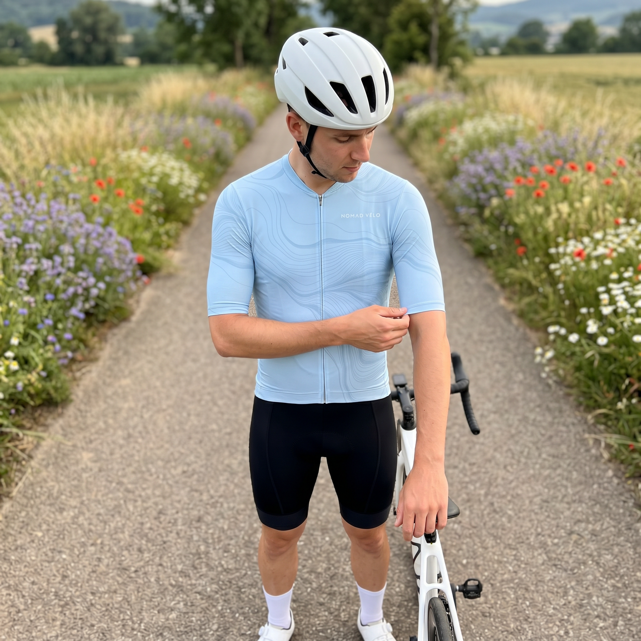 Maglia da ciclismo Contour Ice a maniche corte, vestibilità da gara