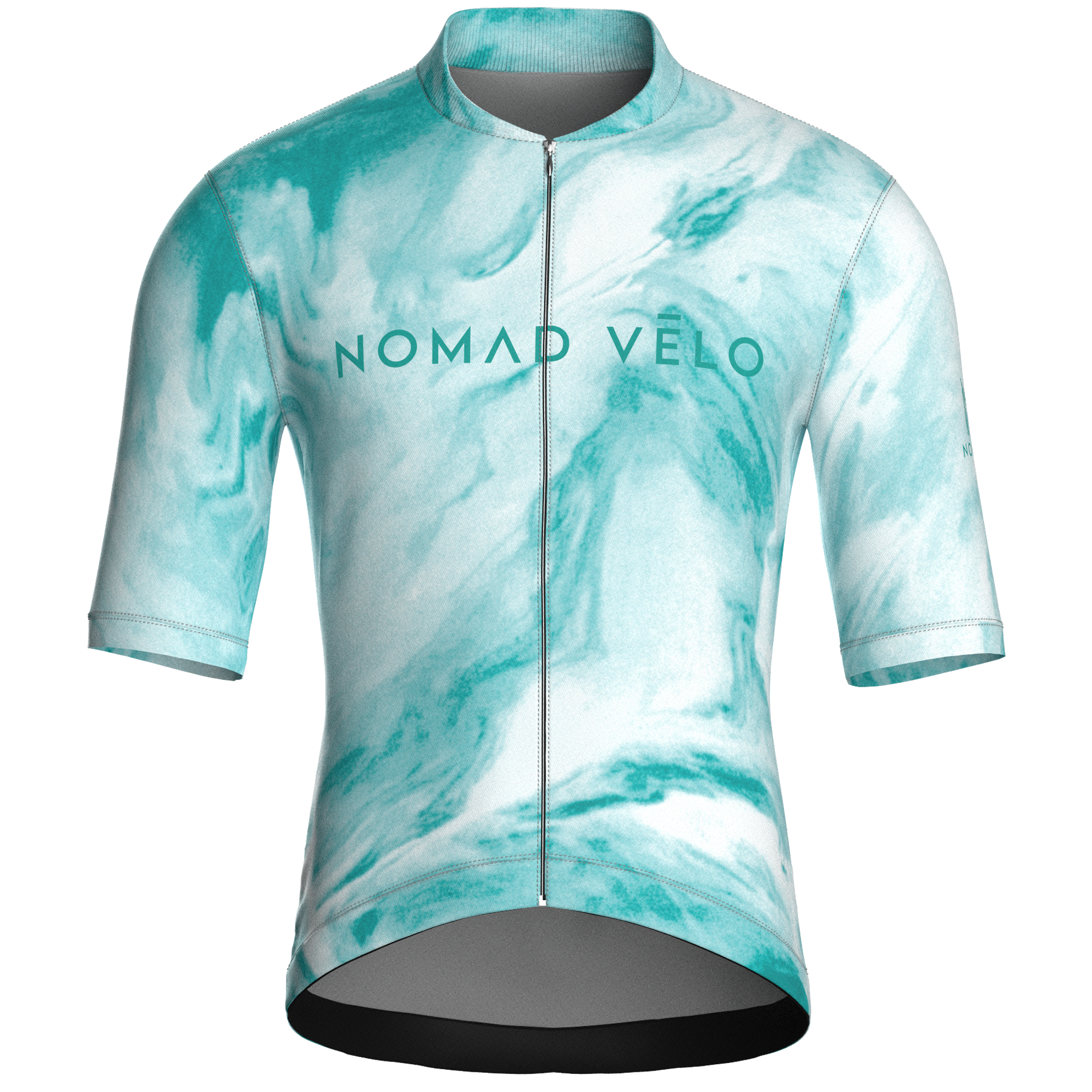 Maglia a maniche corte Obsidian Aqua | Nomade Velo