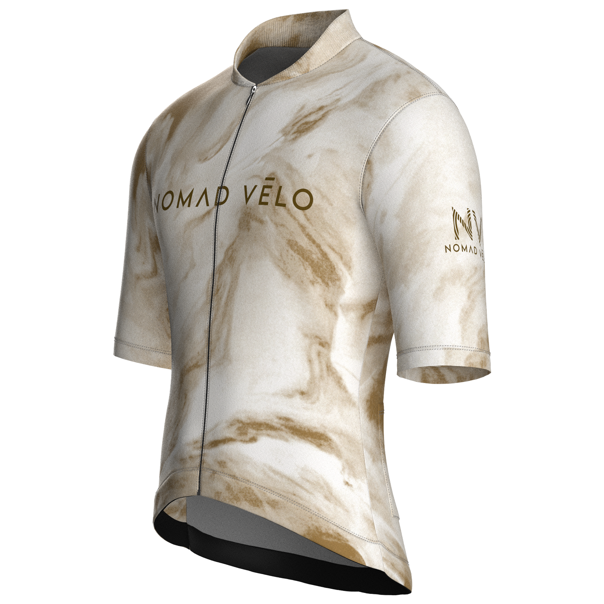 Maglia a maniche corte color sabbia ossidiana | Nomad Vélo