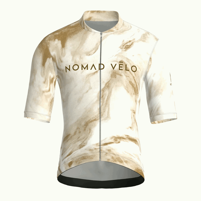 Maglia a maniche corte color sabbia ossidiana | Nomad Vélo