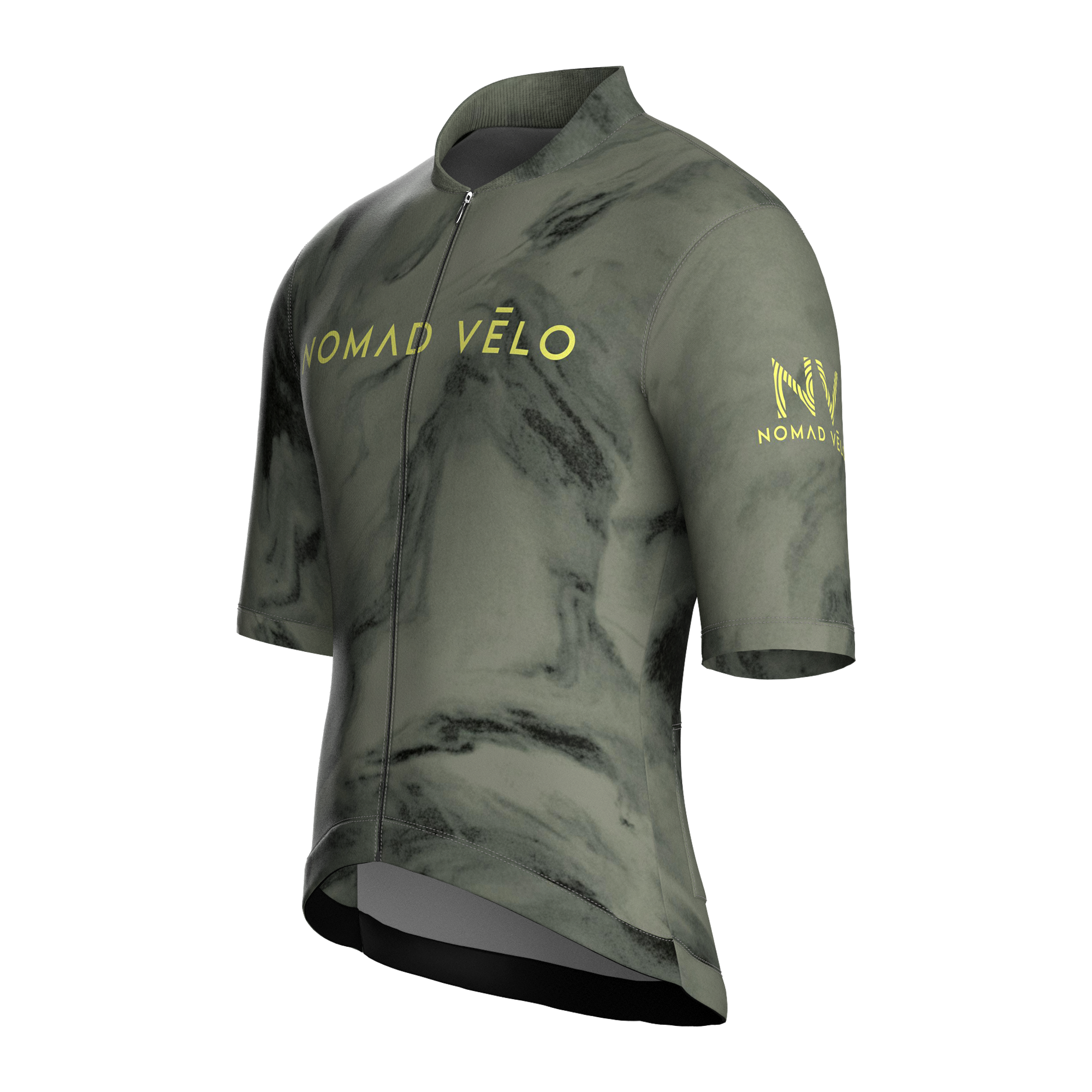 Maglia a maniche corte verde Obsidian | Nomad Vélo