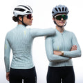 Maglia da ciclismo Tessera Celadon a maniche lunghe, vestibilità da gara