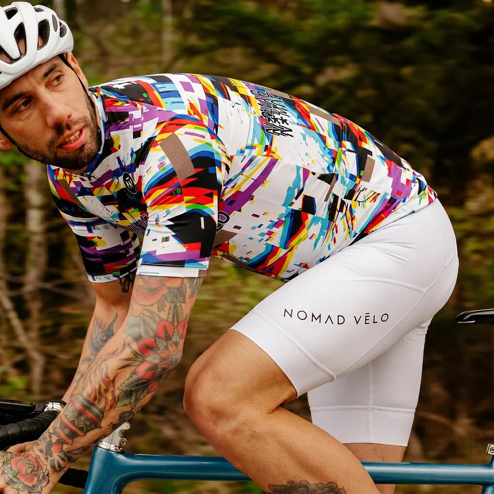 Pantaloncini con bretelle Nomad bianchi