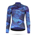 Maglia da ciclismo Pacific Blue – Manica lunga, vestibilità aerodinamica per le salite | Nomad Vélo
