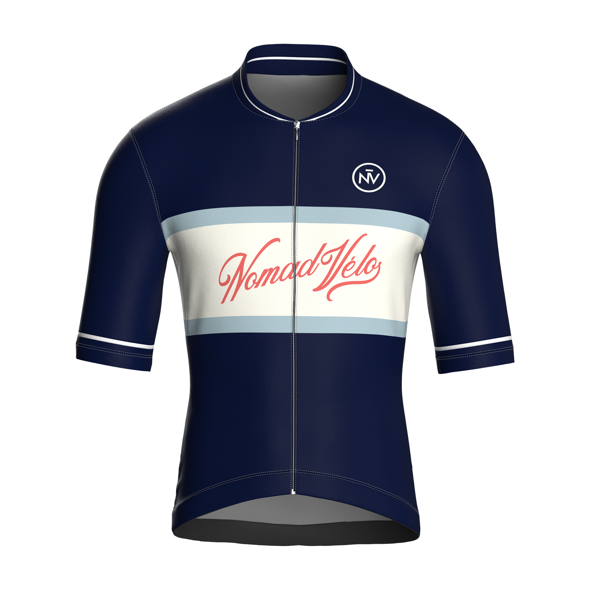 Maglia a maniche corte vintage blu scuro | Nomade Velo