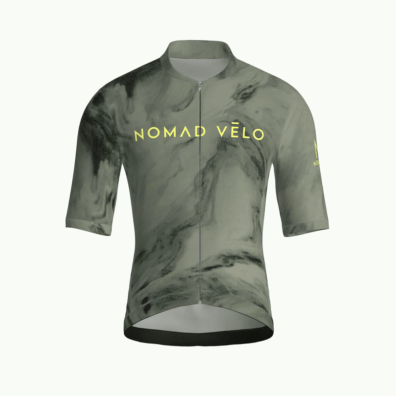 Maglia a maniche corte verde Obsidian | Nomad Vélo