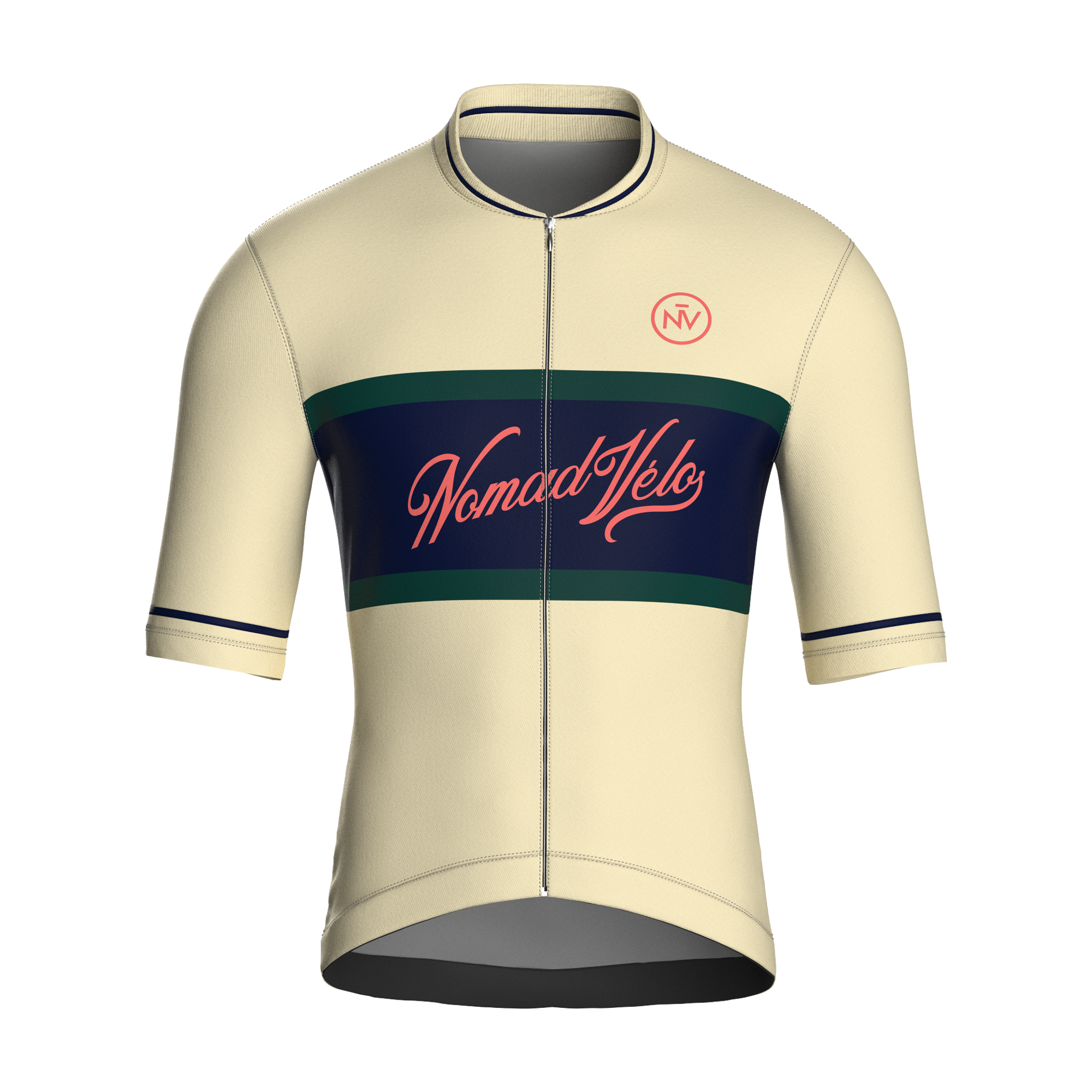Maglia a maniche corte vintage beige | Nomade Velo