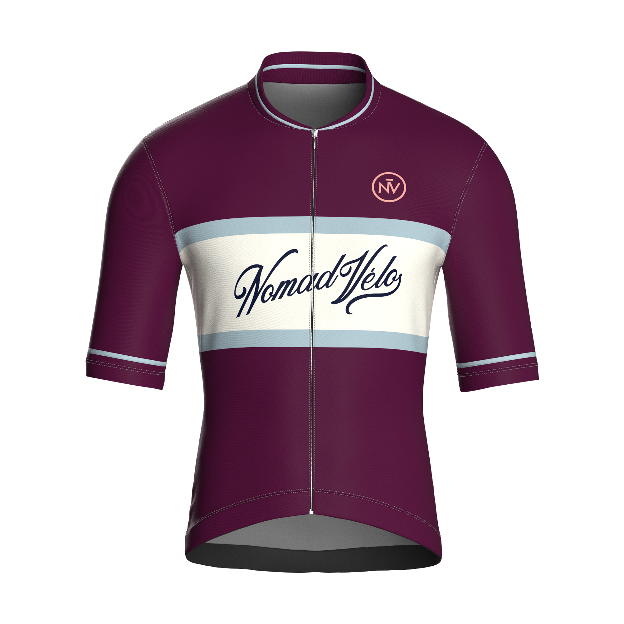 Maglia vintage bordeaux a maniche corte | Nomad Vélo