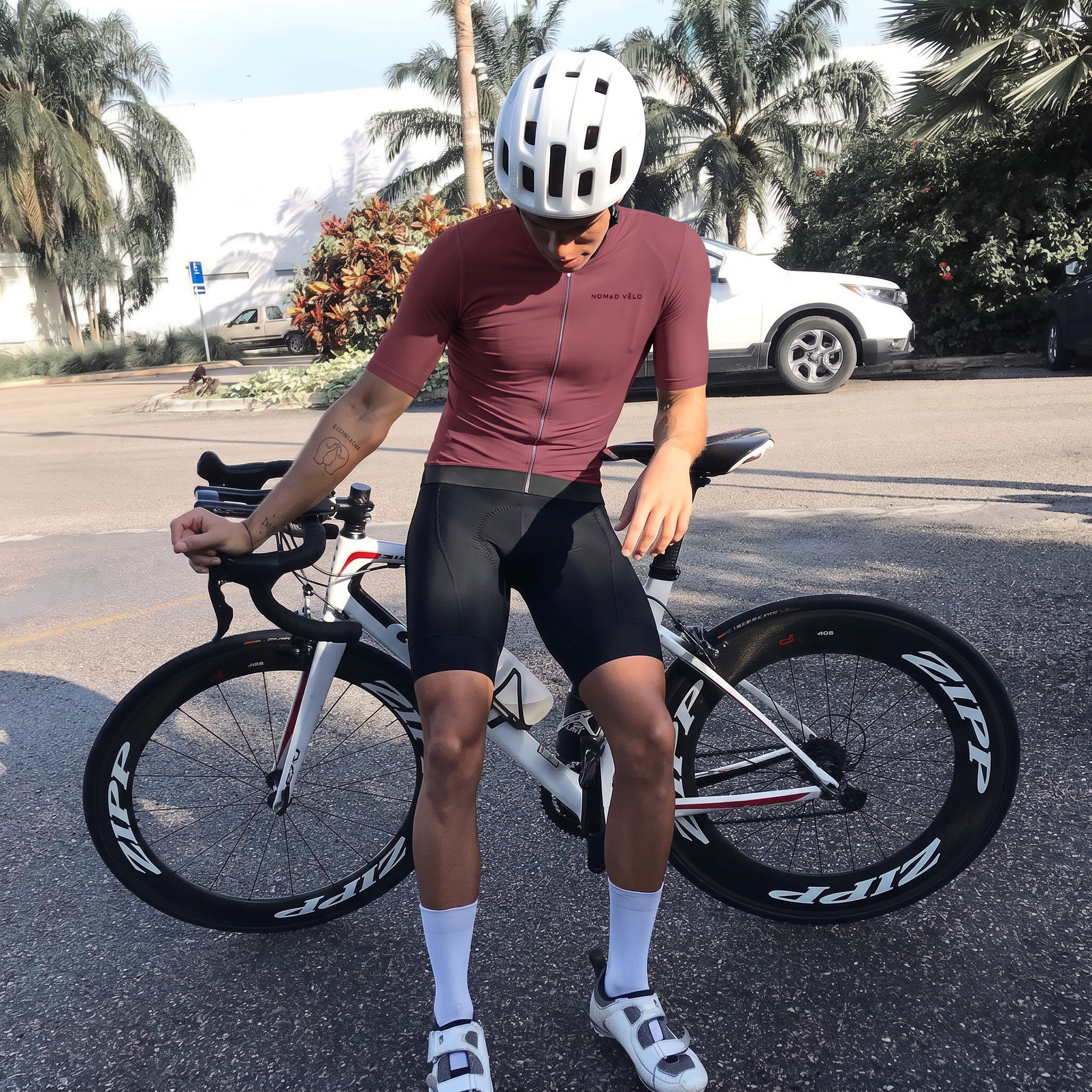 Maglia da ciclismo Pure Rosewood a maniche corte, vestibilità da gara.