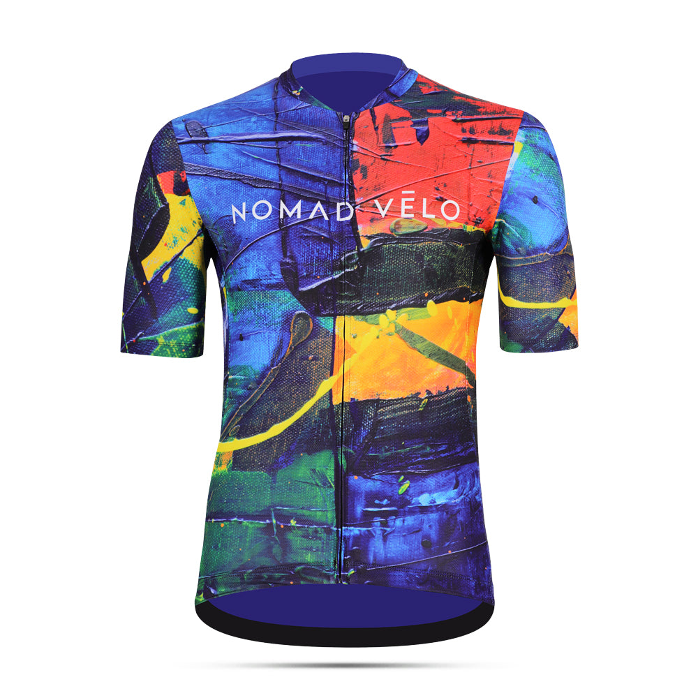 Maglia da ciclismo artistica – Manica corta, vestibilità slim, stampa artistica colorata | Nomad Vélo