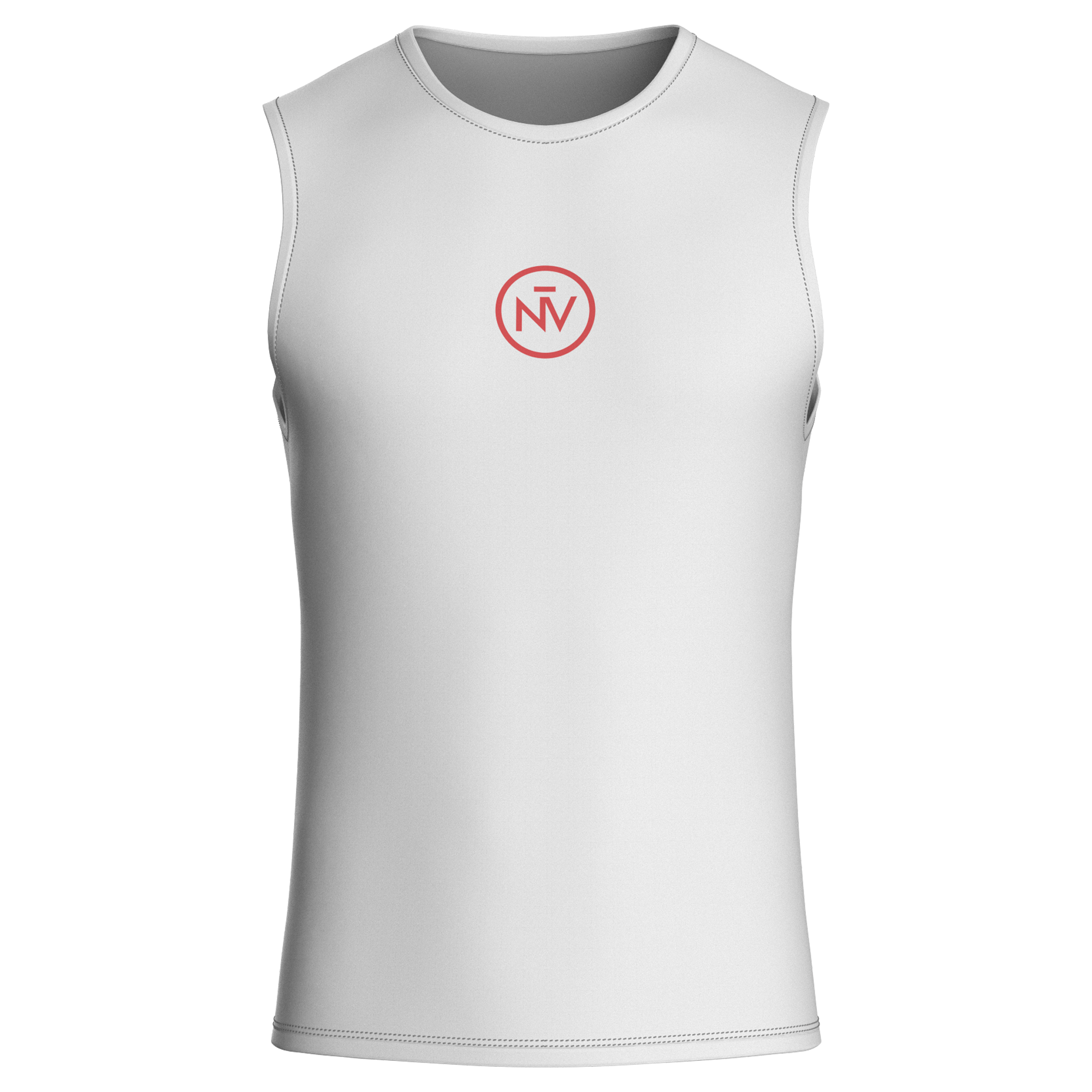 Maglia intima da ciclismo senza maniche, vestibilità aderente e leggera con logo rosso a contrasto – vestibilità slim.
