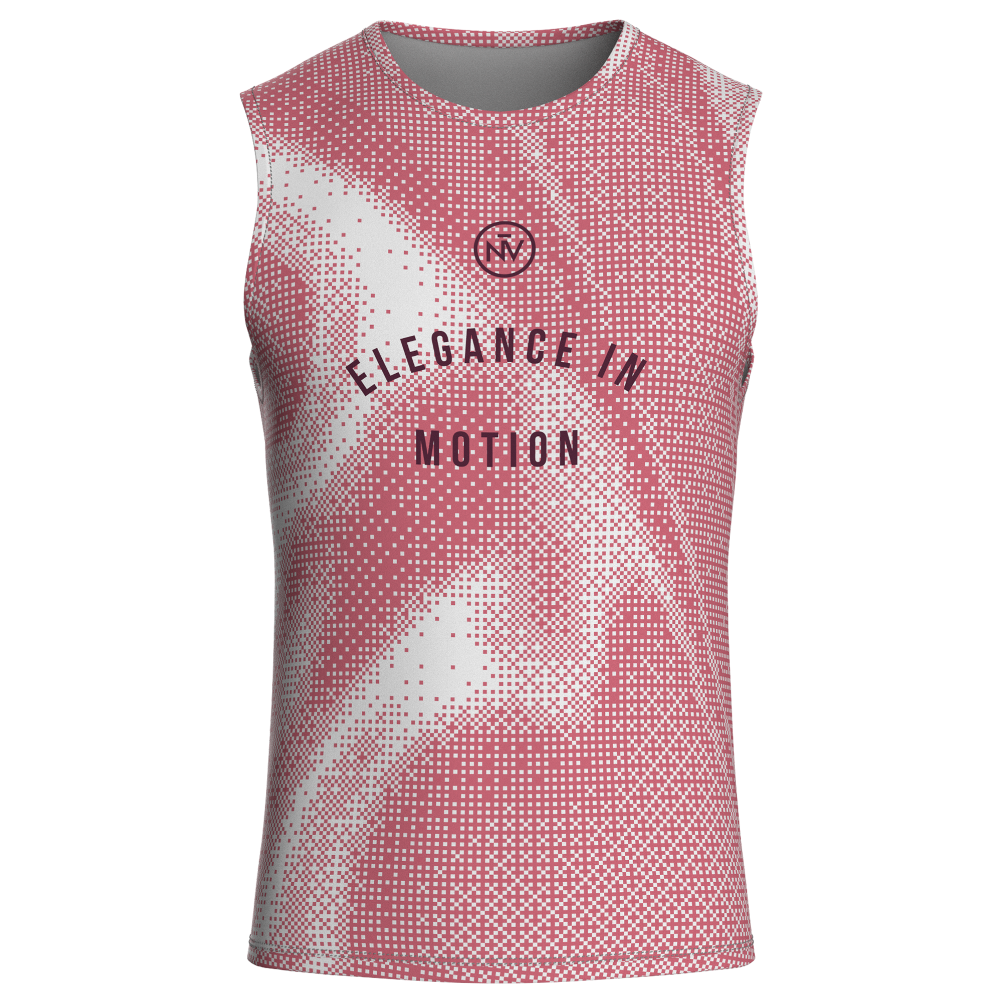 Maglia intima Elegance Red Halftone – Ciclismo senza maniche, vestibilità aderente e leggera