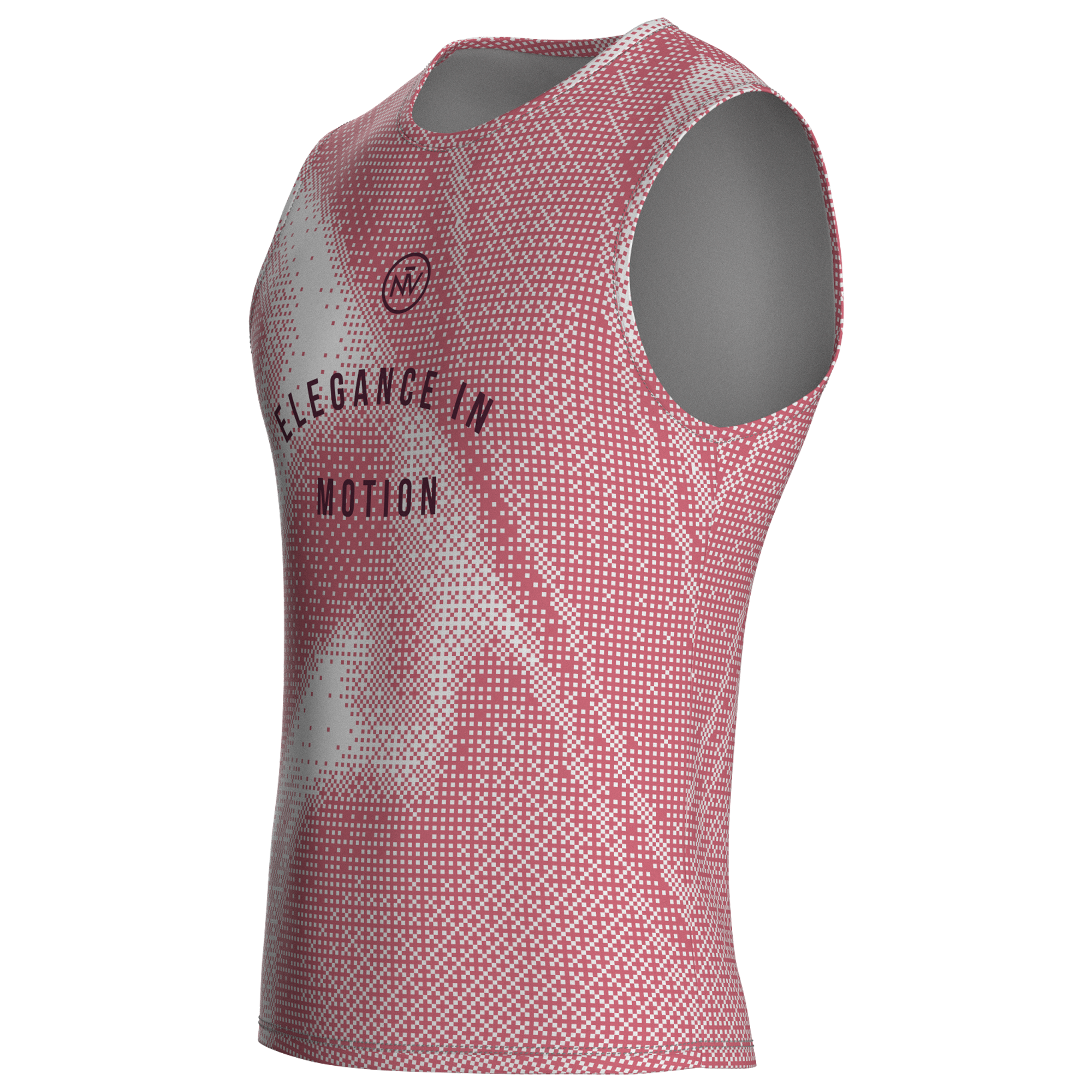 Maglia intima Elegance Red Halftone – Ciclismo senza maniche, vestibilità aderente e leggera
