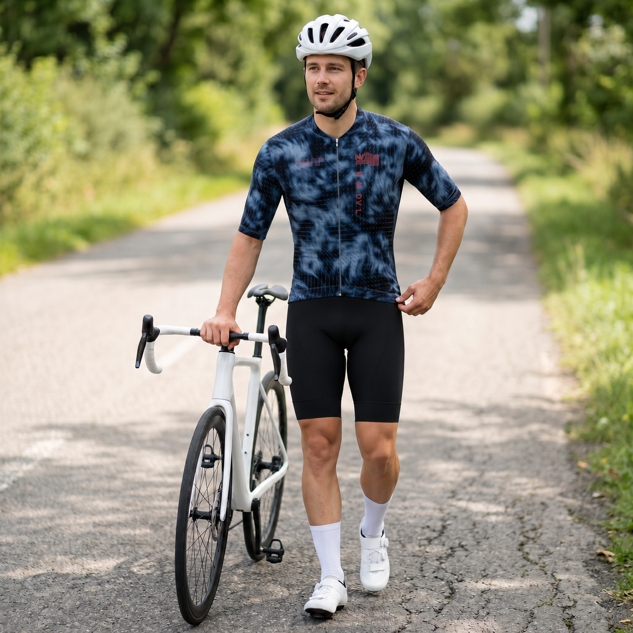 Maglia da ciclismo Phantom Dark – Maglia a maniche corte da gara con grafica sublimata