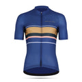 Maglia da ciclismo classica blu a maniche corte, aerodinamica, dal design intramontabile e dalle prestazioni elevate | Nomad Vélo