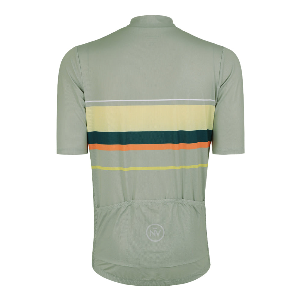Maglia da ciclismo verde classica – Manica corta, vestibilità aderente, aerodinamica e confortevole | Nomad Vélo